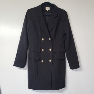 Rani Paris Women's Black Jacket with Gold Buttons Size XL